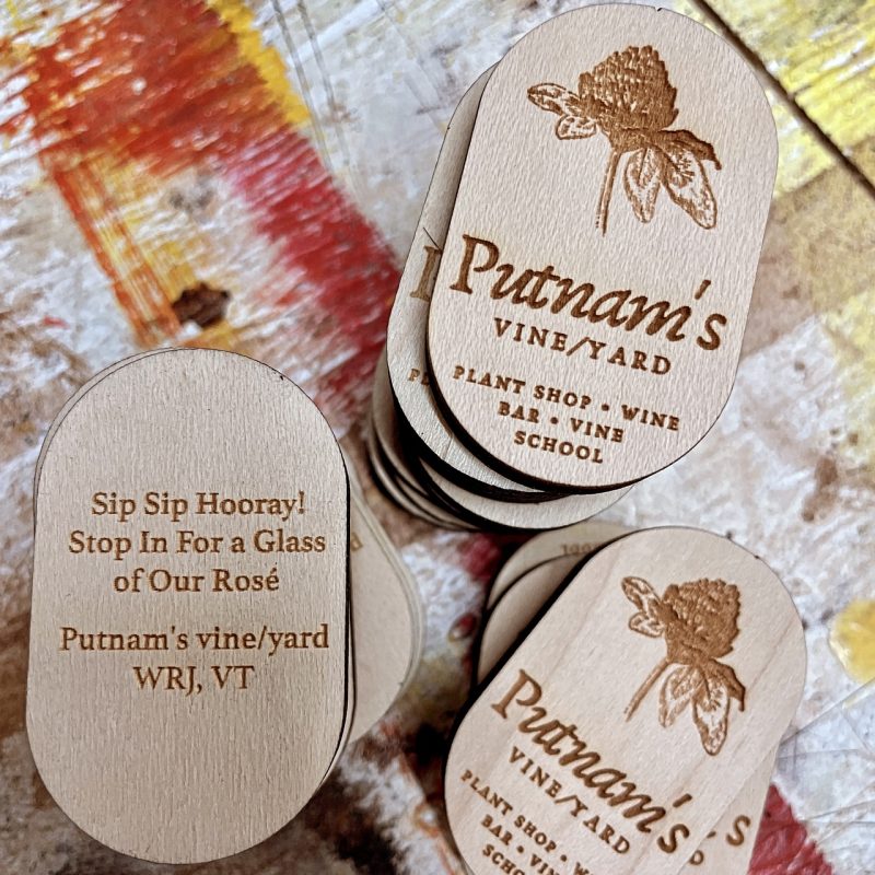 putnams vineyard custom shaped wood tokens