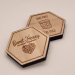 burnt honey free pint ice cream custom token